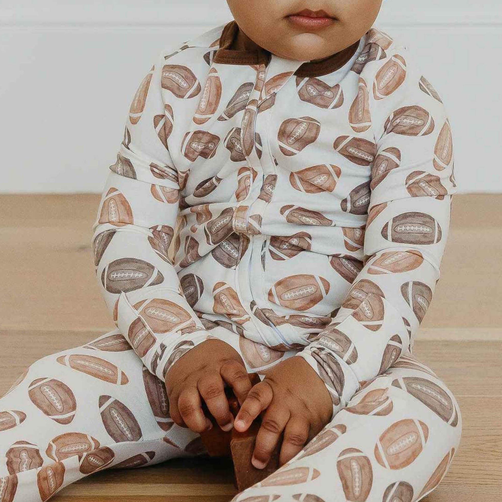 Copper Pearl Zip-Up Footie 6-12mo