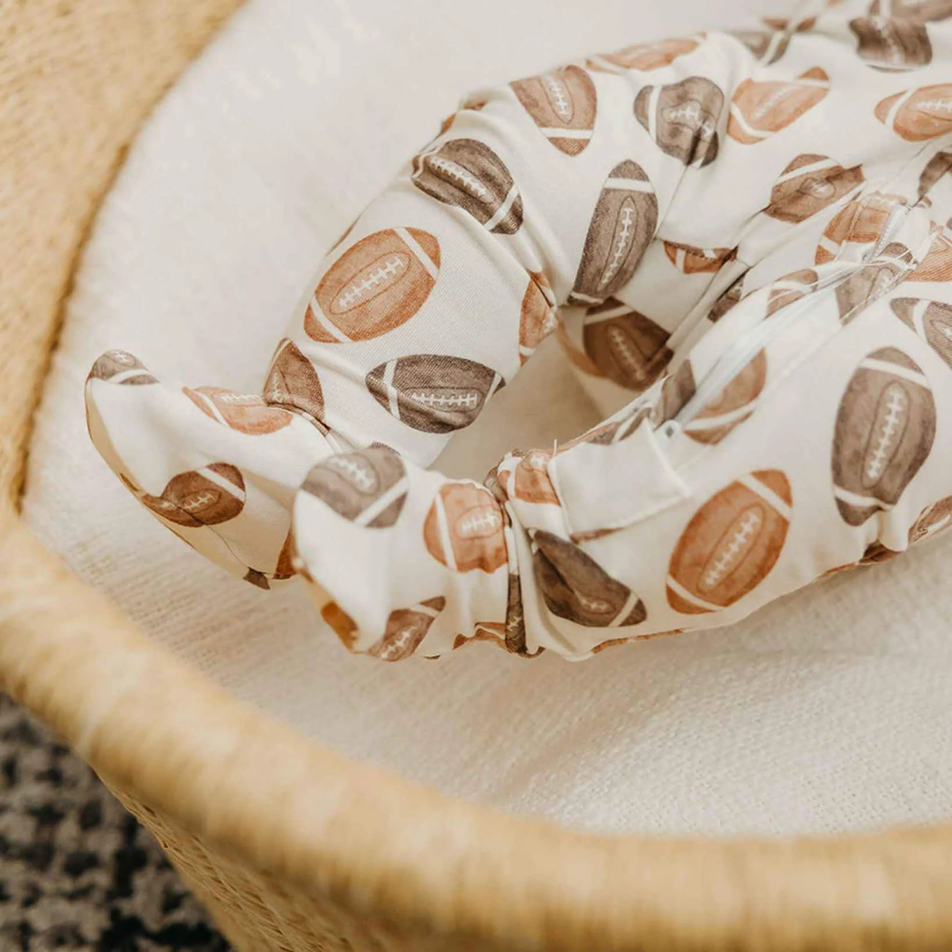 Copper Pearl Zip-Up Footie 6-12mo