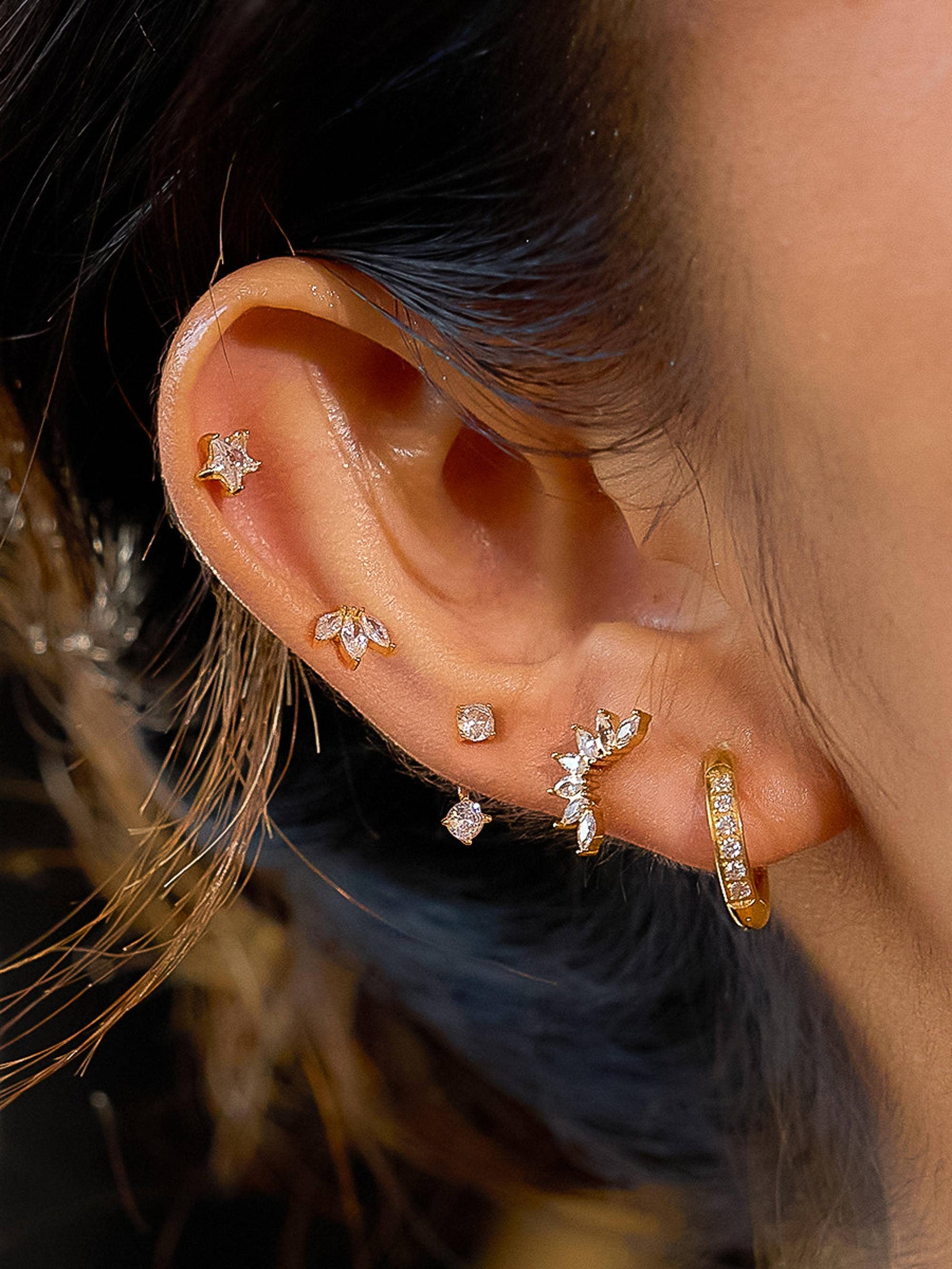 Novaé 18K Gold Non-Tarnish CZ Mix Earring Set