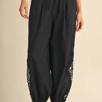 &Merci Lace Detail Balloon Pants