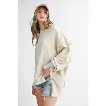 Oversized Seam Detail Pullover