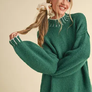 Cozy green sweater