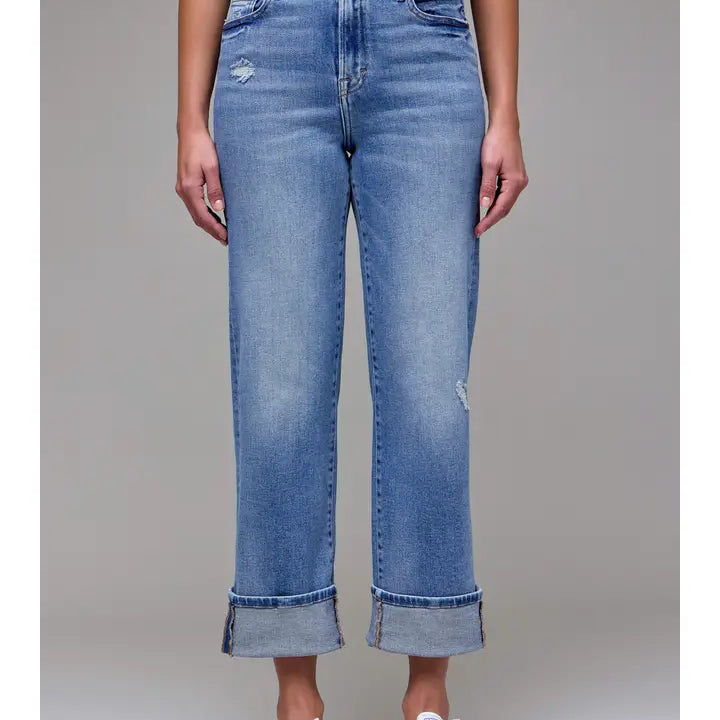 Ella Cuffed High Rise Classic Straight