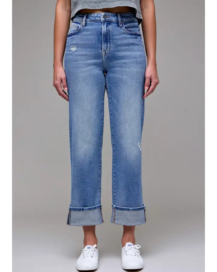 Ella Cuffed High Rise Classic Straight