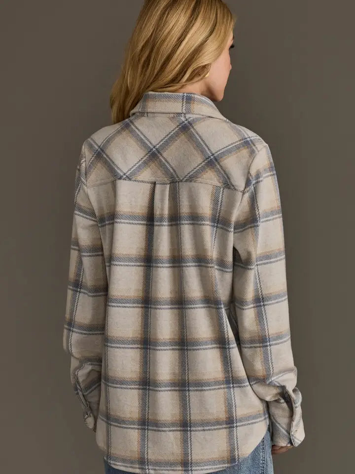 Panache Apparel Plaid Lightweight Button Up