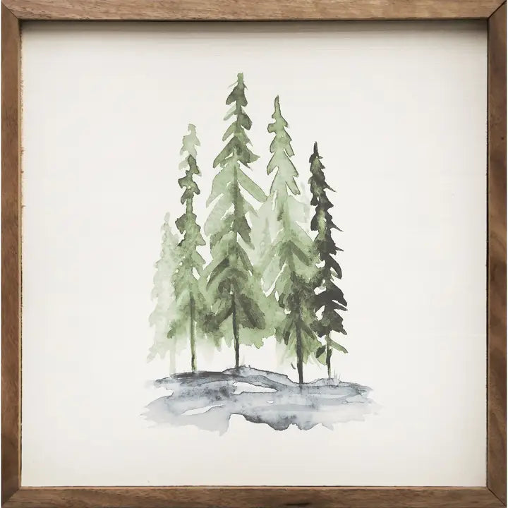 Watercolor Pines 12 x 12 x 1.5