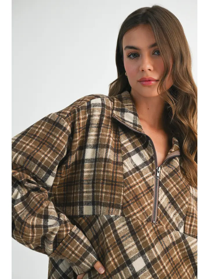 Mya Plaid Pullover