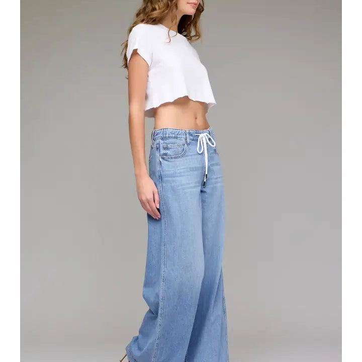 Nori Super Soft High-Rise Wide Leg Elastic Waist Jeans