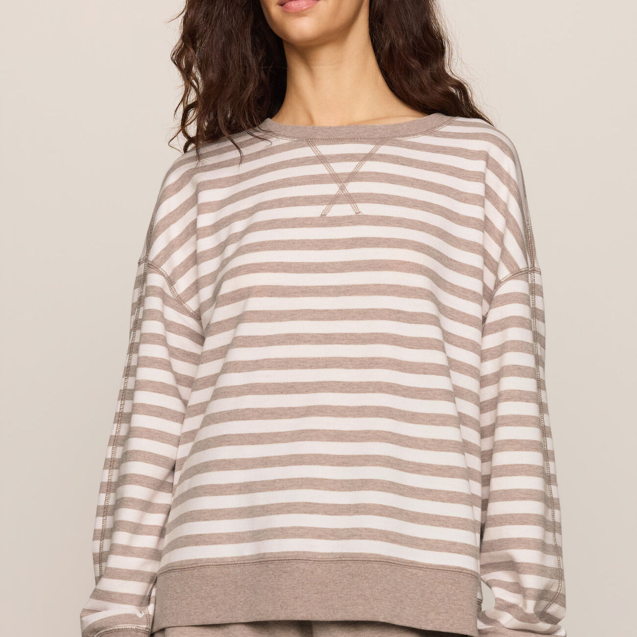 Z Supply Everyday Striped Baby French Terry Crewneck Sweatshirt