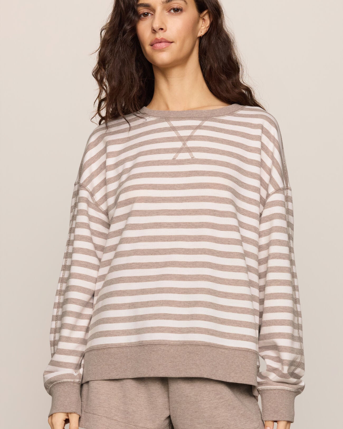 Z Supply Everyday Striped Baby French Terry Crewneck Sweatshirt