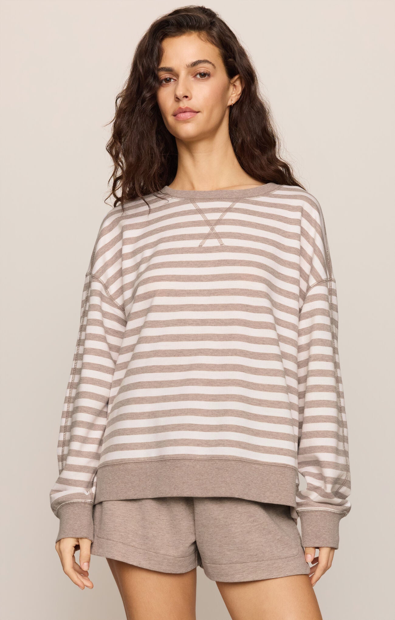 Z Supply Everyday Striped Baby French Terry Crewneck Sweatshirt