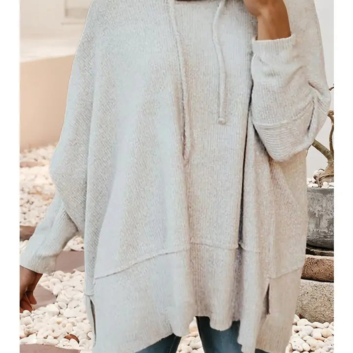 Ldc Knit Cowl Neck Oversize Top