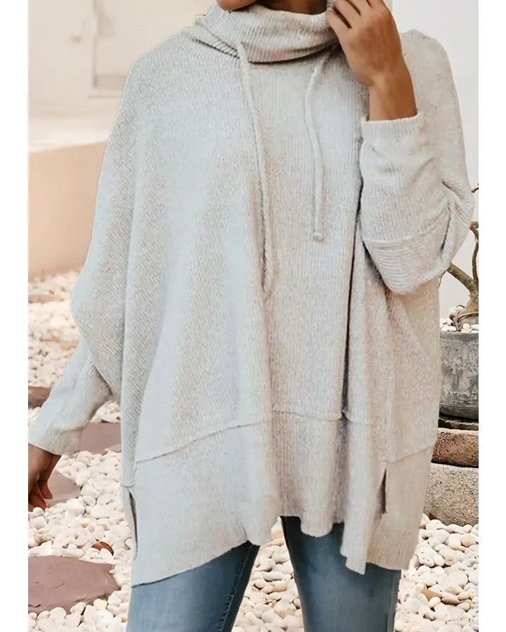 Ldc Knit Cowl Neck Oversize Top