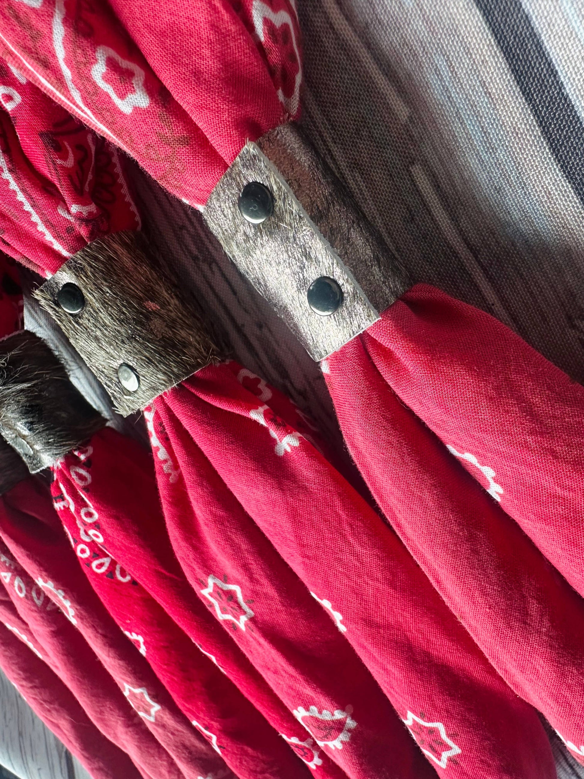 Cherry Red Hand Dyed Bandanas 