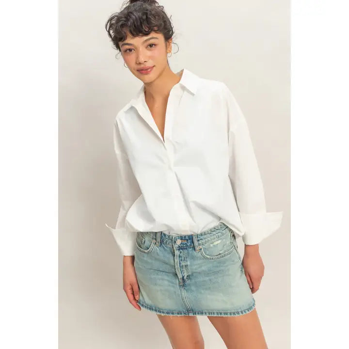 Button Up Poplin Shirt