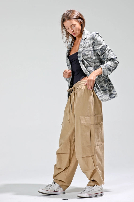 NoaBoa Camo Button Down Blazer