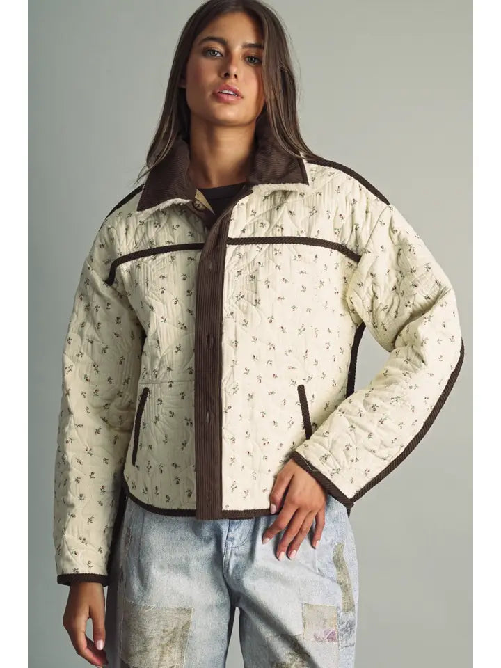 Miou Muse Floral Quilt Jacket