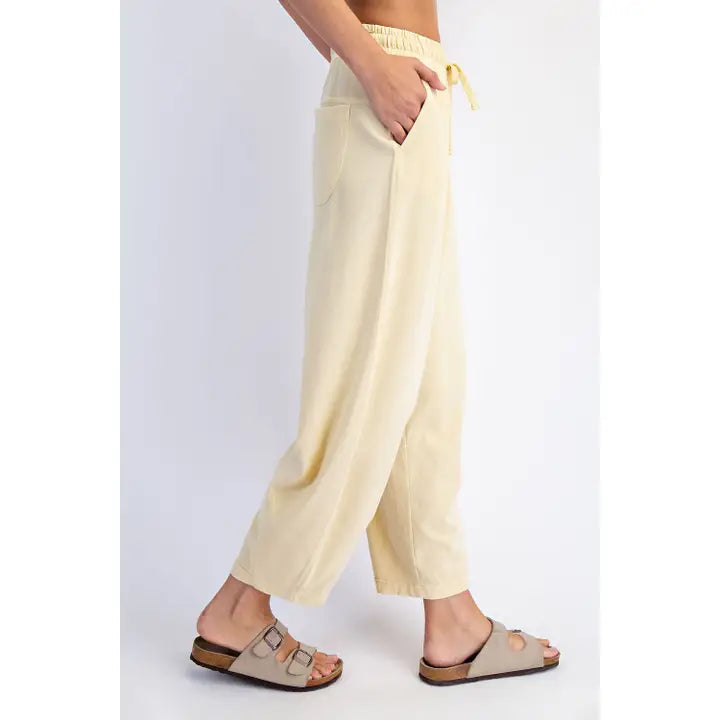 Mineral Washed Cotton Barrel Pant