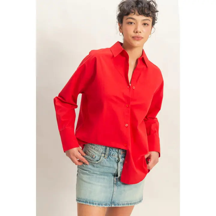 Button Up Poplin Shirt