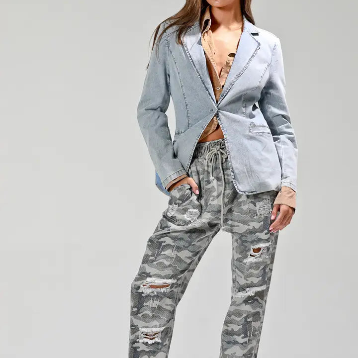 NoaBoa Light Denim Blazer