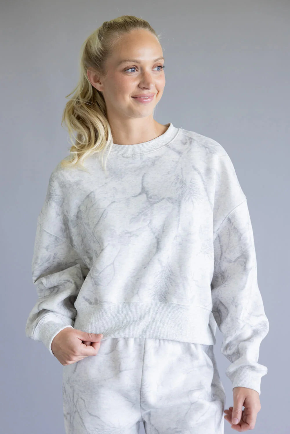 Pretty Follies Grey Camo Sweatshirt