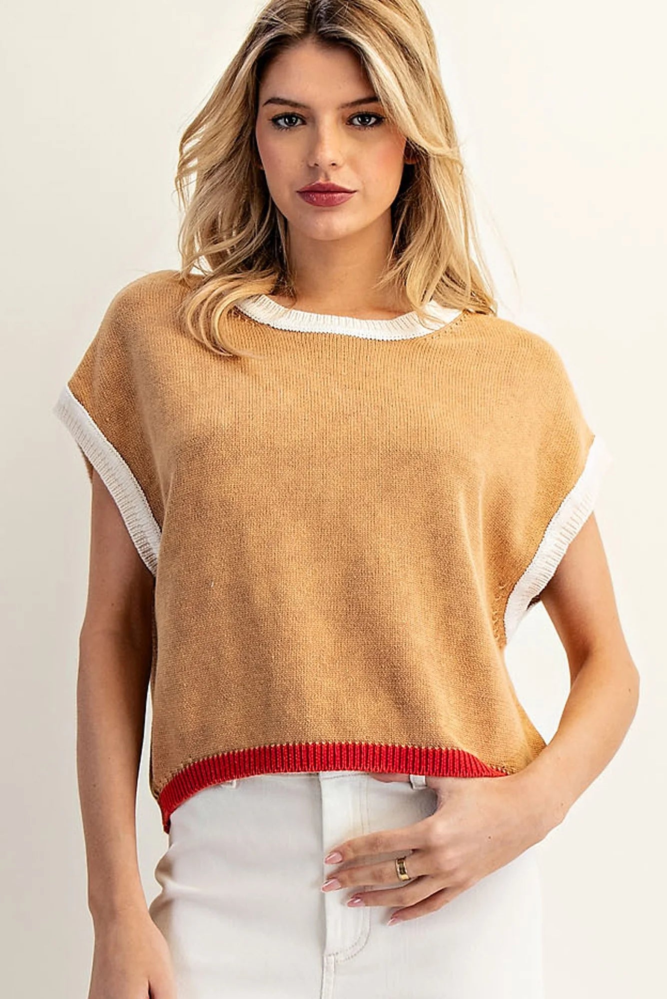 Mineral Washed Sleeveless Sweater