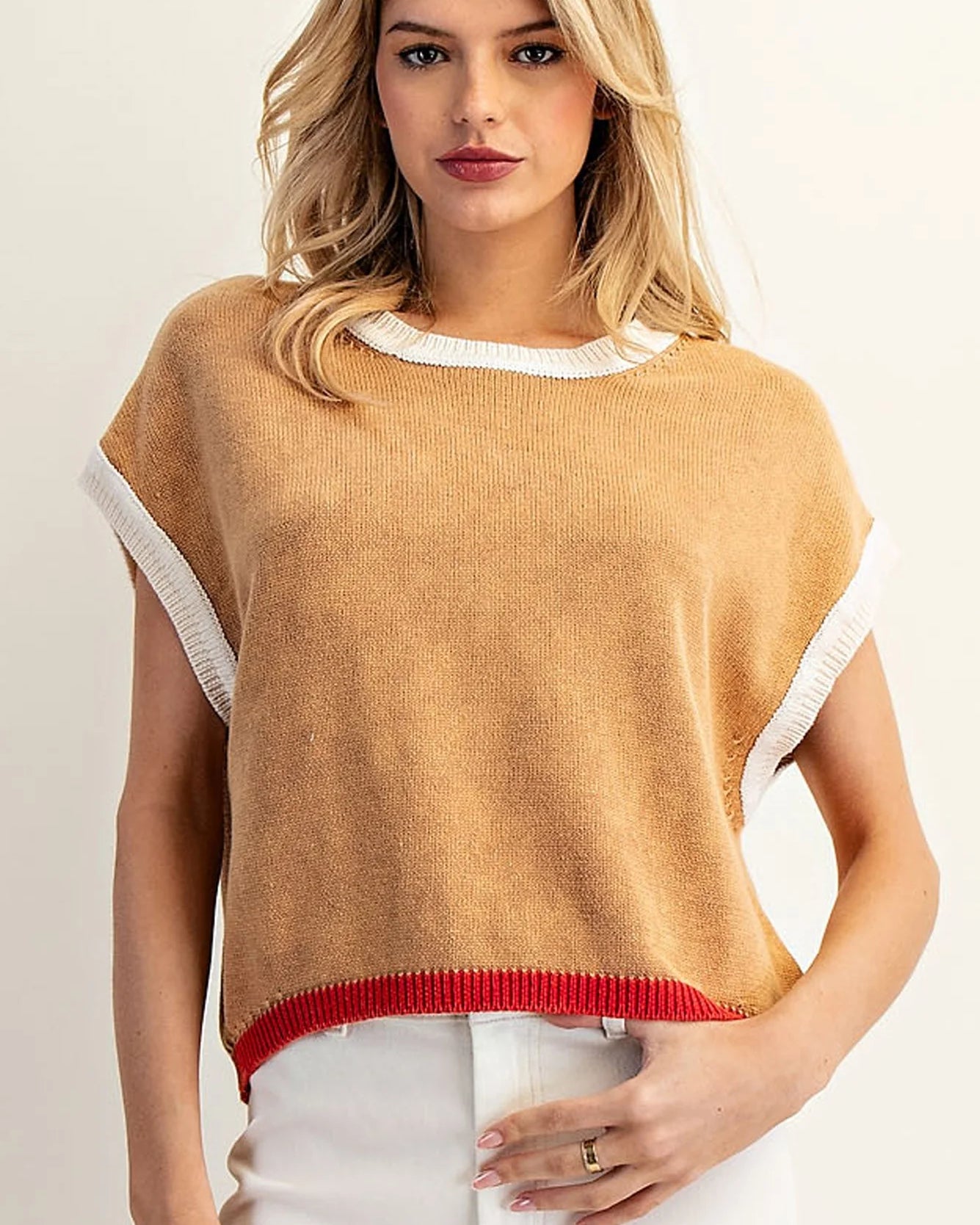 Mineral Washed Sleeveless Sweater