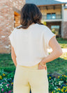 She & Sky Women's Lemon Graphic Short Sleeve Knit Sweater Top