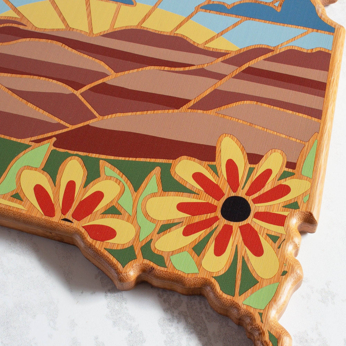 South Dakota Cutting Board with Artwork by Summer Stokes