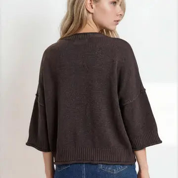 blu pepper drop shoulder short slve pullover