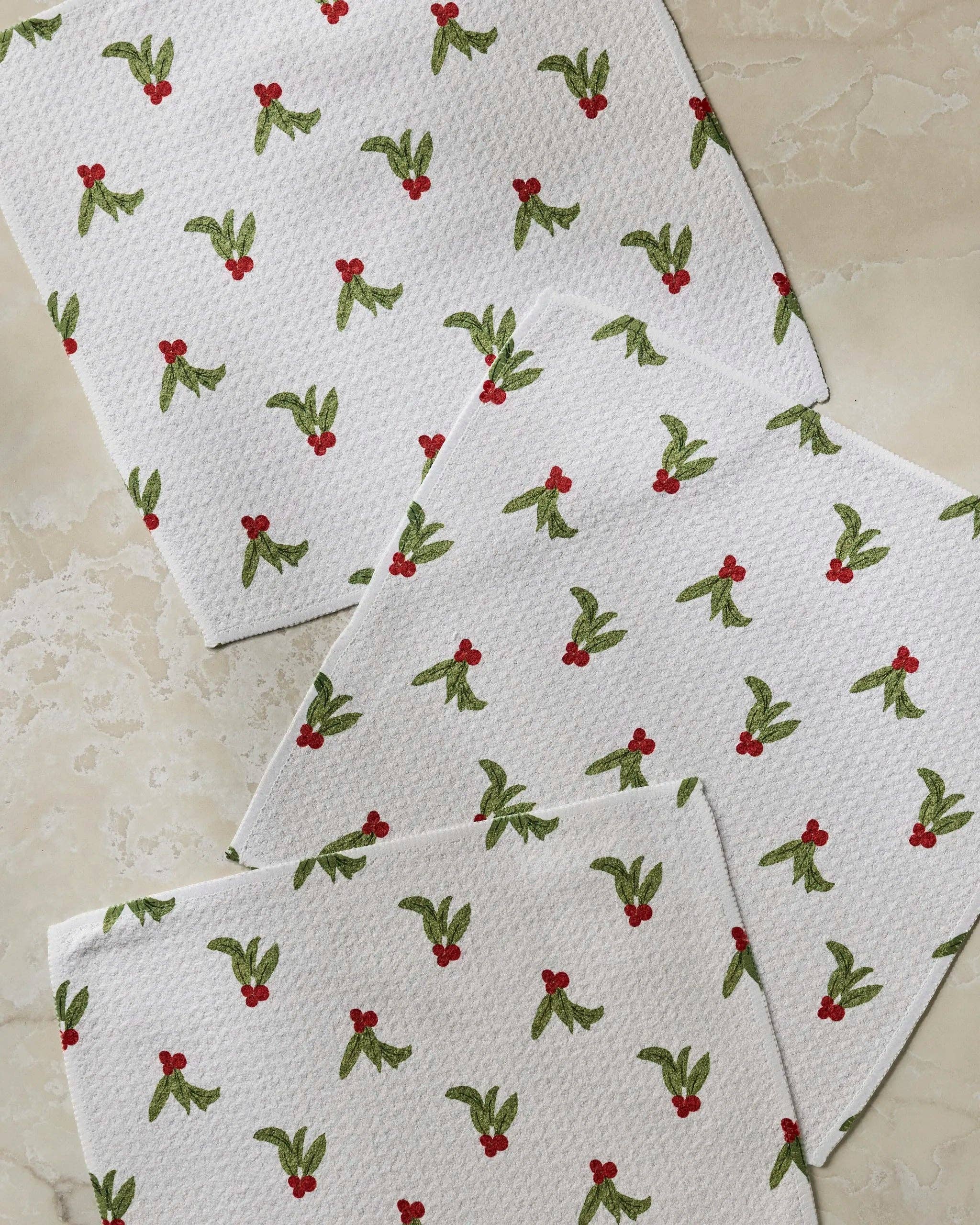Holly Sprinkle Dishcloth Set - Holiday 2026