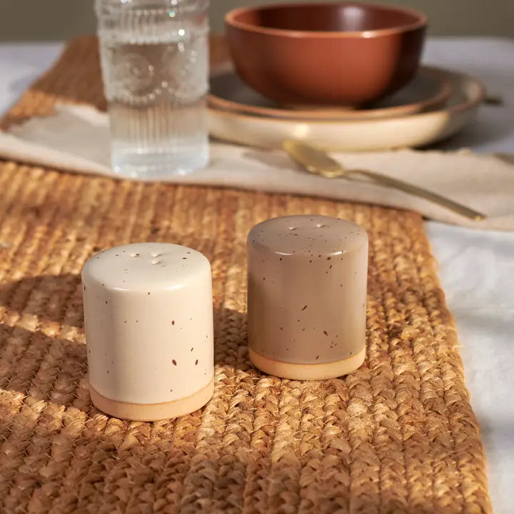 Rustic Ceramic Salt and Pepper Shakers