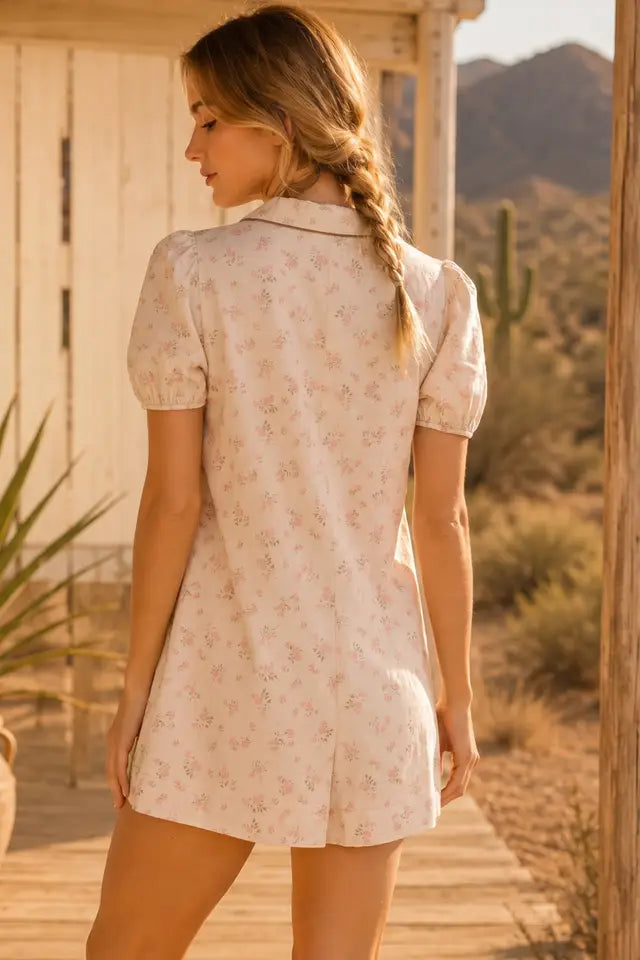 Willow Vintage Floral Bow Romper