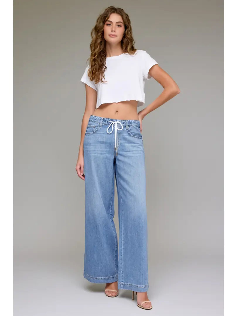 Nori Super Soft High-Rise Wide Leg Elastic Waist Jeans