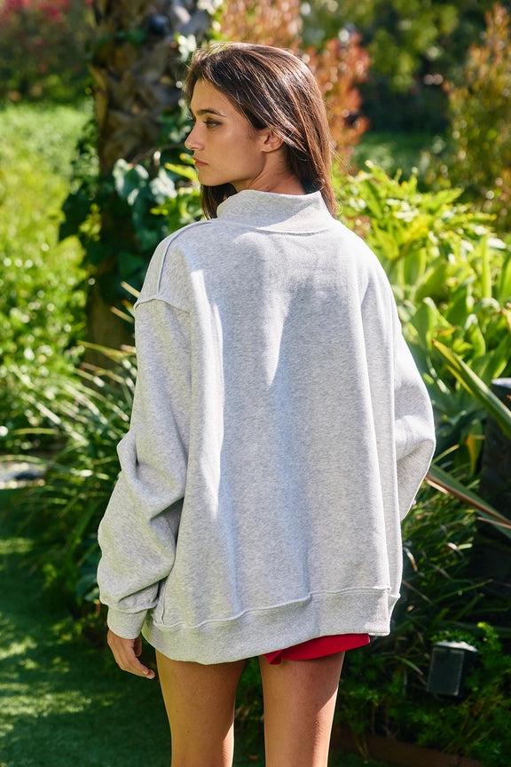 VINTAGEUSA Oversized Reversible USA & America Graphic Sweatshirt
