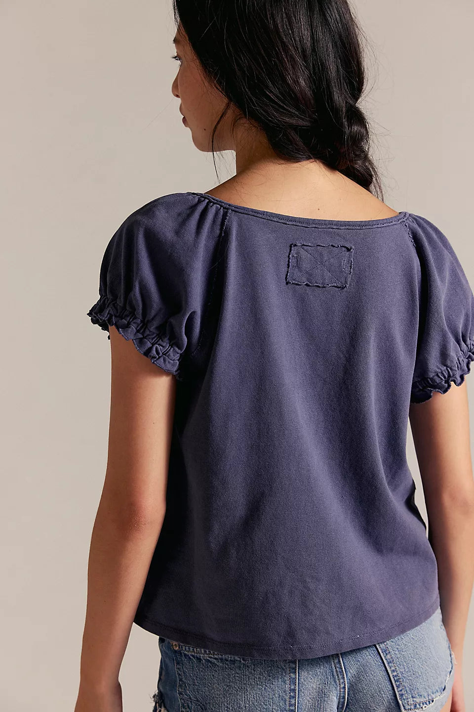 We The Free Issa Puffed Sleeve Henley Tee