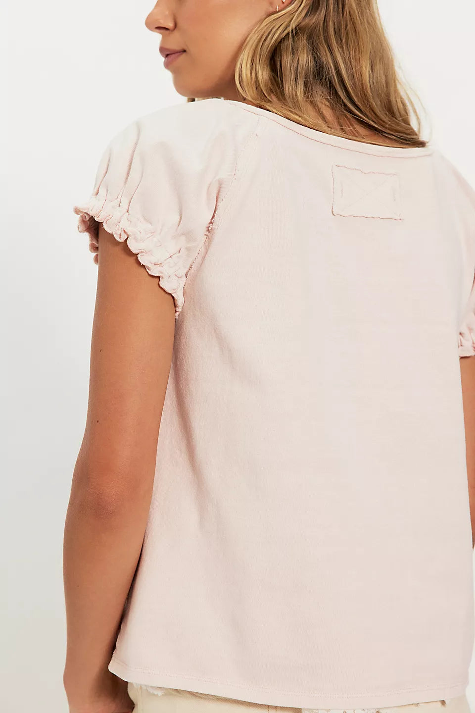 We The Free Issa Puffed Sleeve Henley Tee