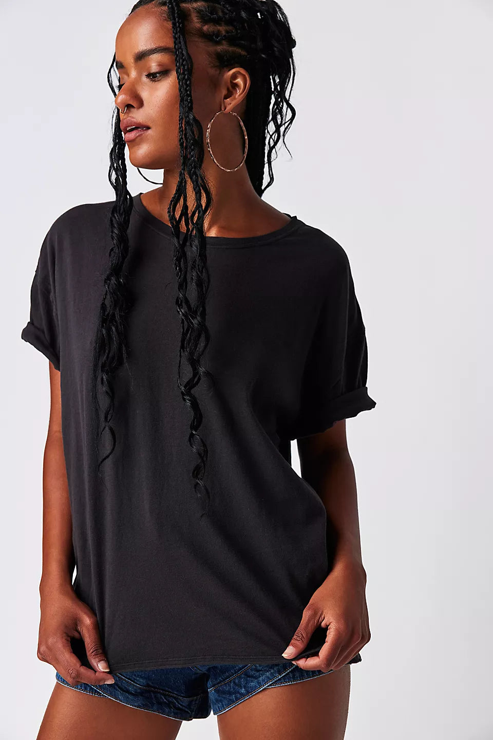 Free People Nina Oversized Cotton Tee – We The Free Collection