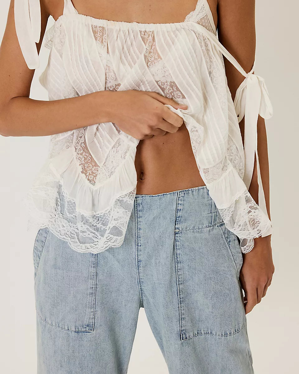 Free People We The Free Breezy Wide-Leg Pull-On Jeans