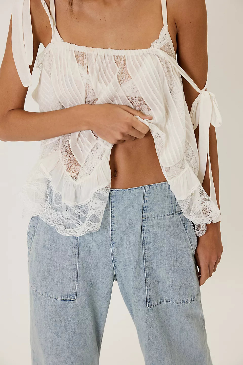 Free People We The Free Breezy Wide-Leg Pull-On Jeans