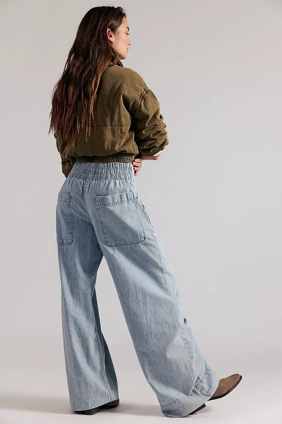 Free People We The Free Breezy Wide-Leg Pull-On Jeans