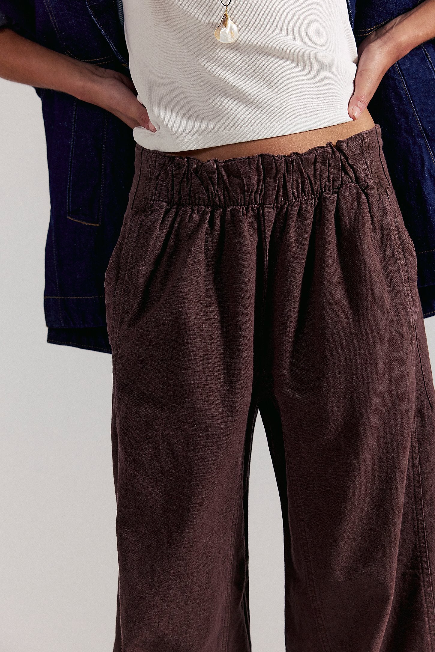 Days End Wide-Leg Linen Pull-On Pants