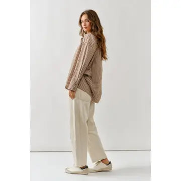 Oversized Stripe Structur Shirt