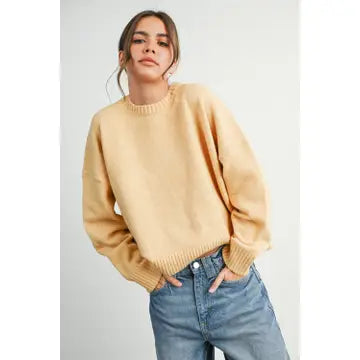 Solid Tie Back Sweater Top