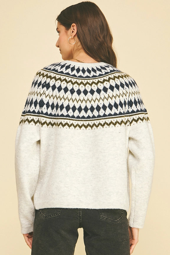 Pinch Nordic Fair Isle Knit Sweater