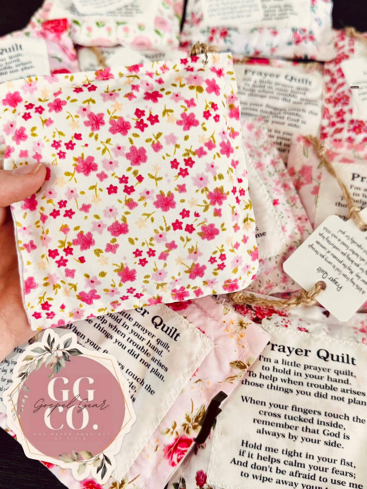 Floral Pink Pocket Prayer Quilt
