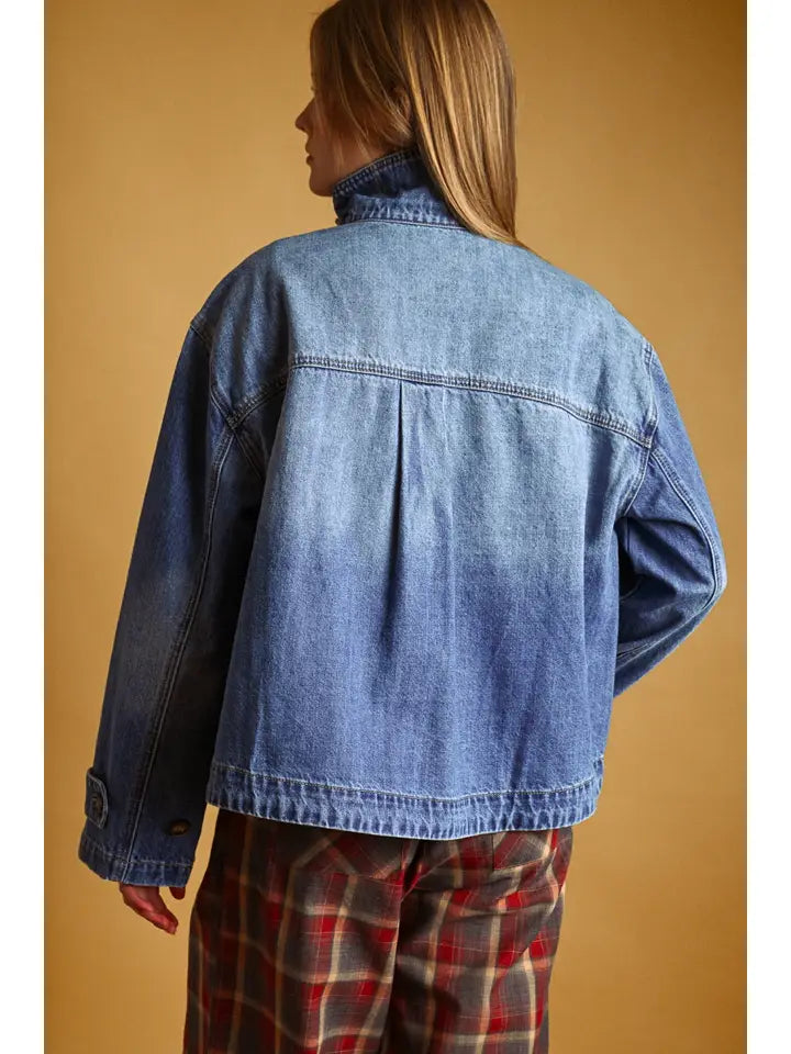 Miou Muse - Shirt Styled Denim Jacket