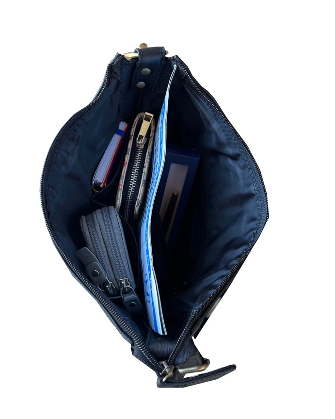 Top Grain Cowhide Leather Crossbody Shoulder Bag
