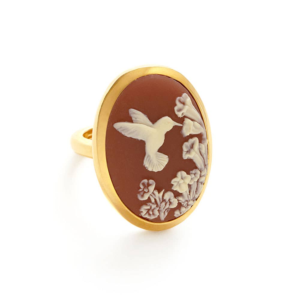 Hummingbird Cameo Ring