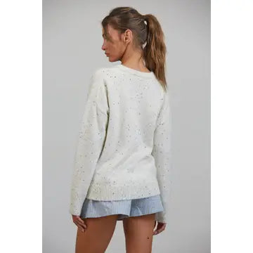 Honey Slouchy Henley Sweater